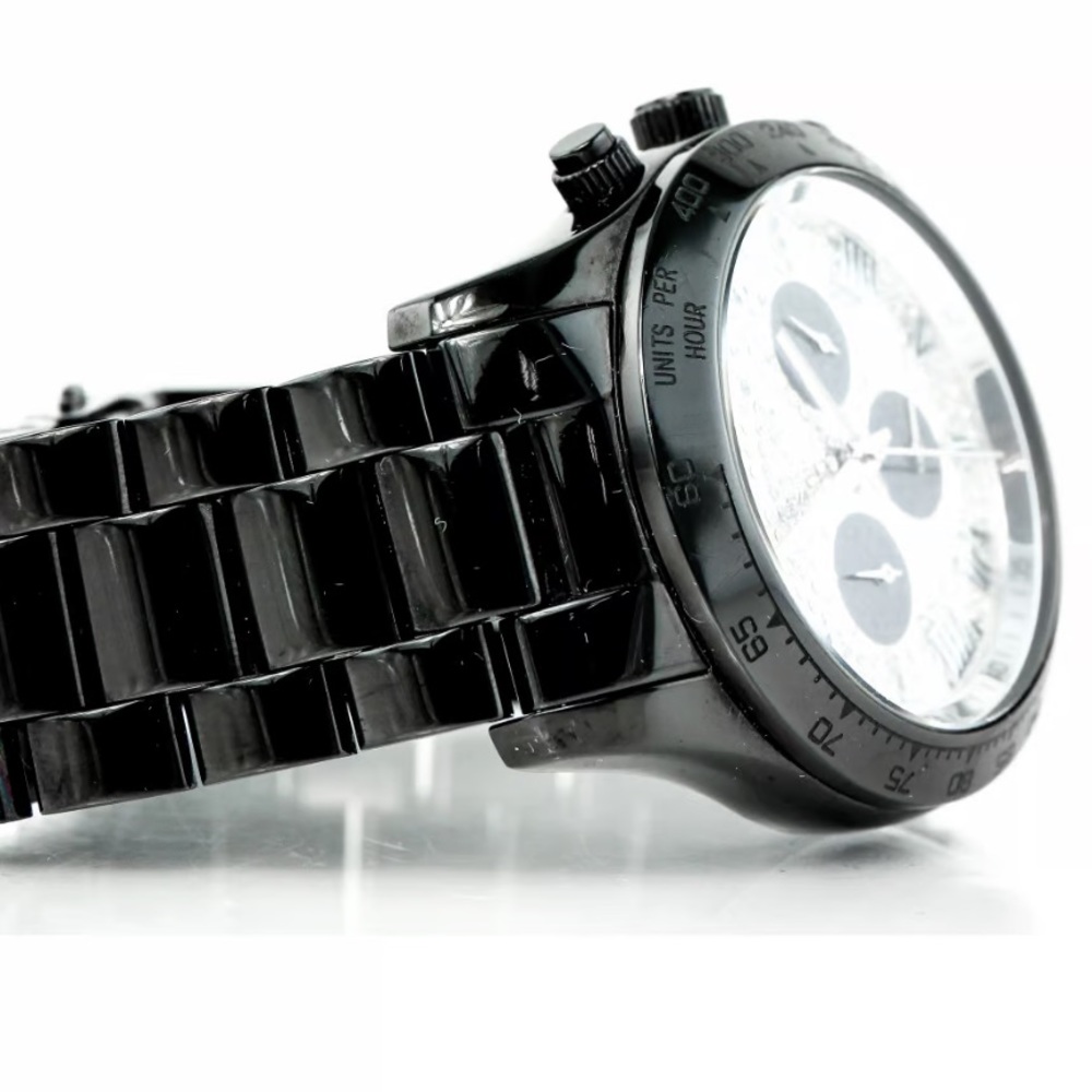 Michael Kors Layton Glitz Pave Dial Black Watch - Picture 2 of 10